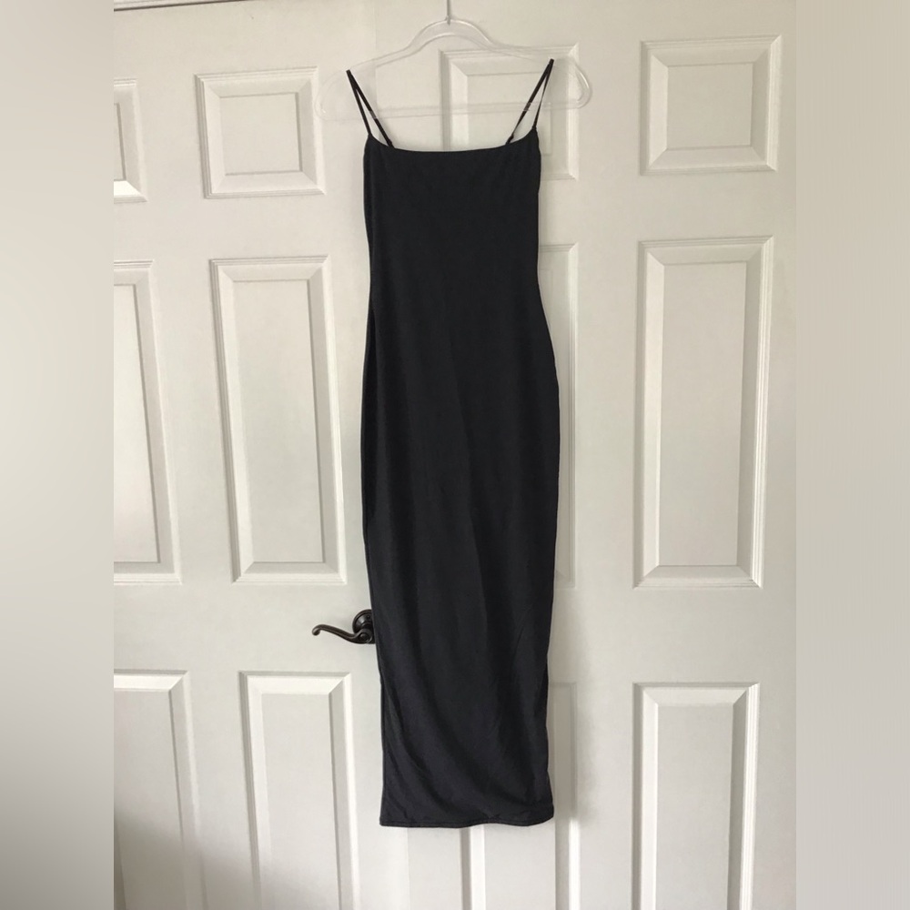 SKIMS Fits Everybody Long Slip Dress | Graphite | Size S - Picture 6 of 8